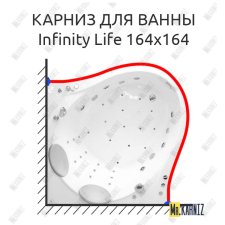 Карниз для ванны THERMOLUX INFINITY Life 164х164 Усиленный 25 мм MrKARNIZ